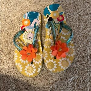 Kids frozen Elsa & Ana flip flops 🩴